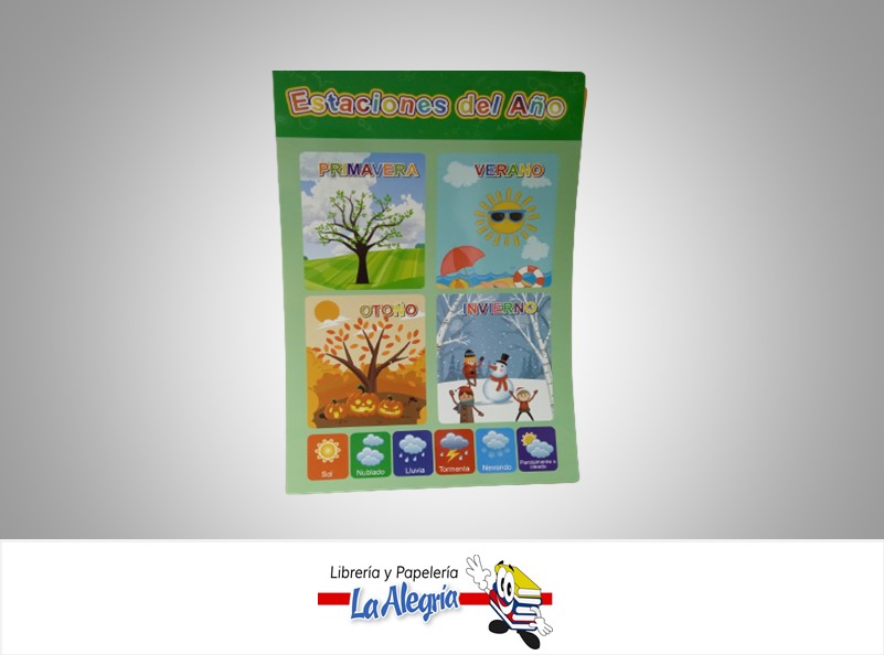 AFICHE EDUCATIVO ESTACIONES DEL AÑO 42X28CM MARCA S/M