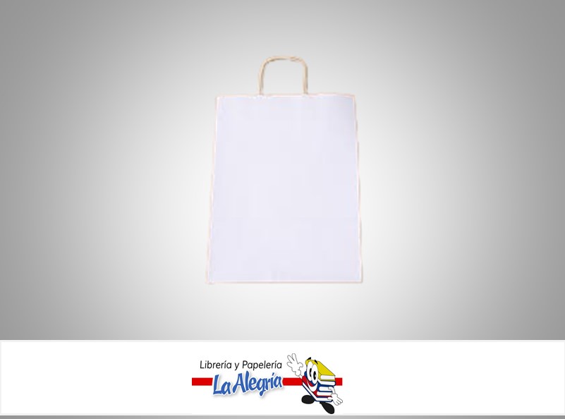 BOLSA KRAFT 18X26X4 CM BLANCO UND MARCA S/M   