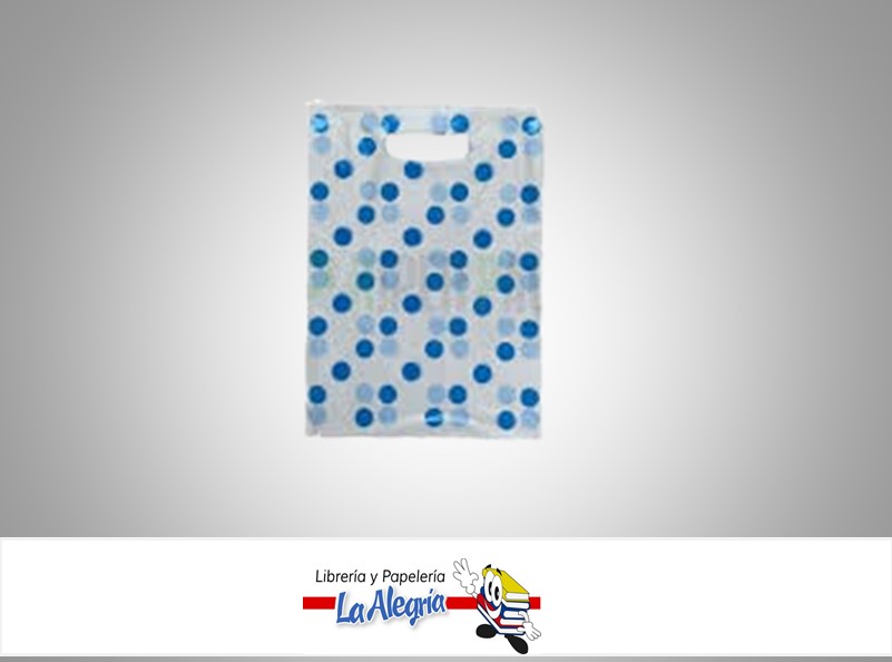 BOLSA REGALO PLASTICA 8,5X15MM AZUL UND MARCA S/M