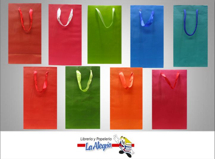 BOLSA DE REGALO UNICOLOR 14X25CM MARCA CROMO DISEÑOS   