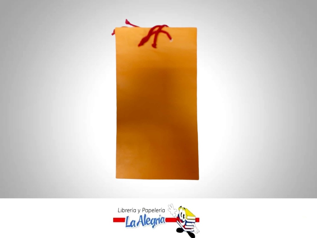 BOLSA DE REGALO KRAFT 14 X 25 CM NARANJA MARCA CROMO DISEÑOS   