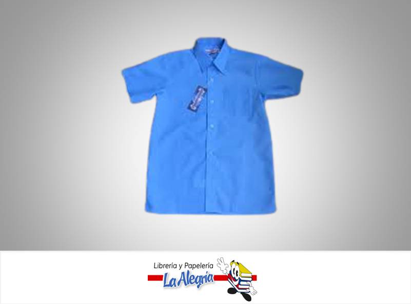 CAMISA ESCOLAR TALLA 12 AZUL UND MARCA AGUAMIEL