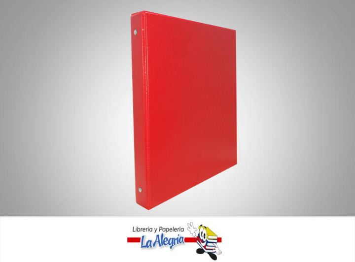 CARPETA 3 AROS 1" CARTA ROJO MARCA SM   