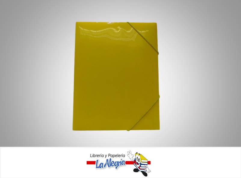 CARPETA PLAST C/LIGAS CARTA AMARILLO MARCA ITECA   