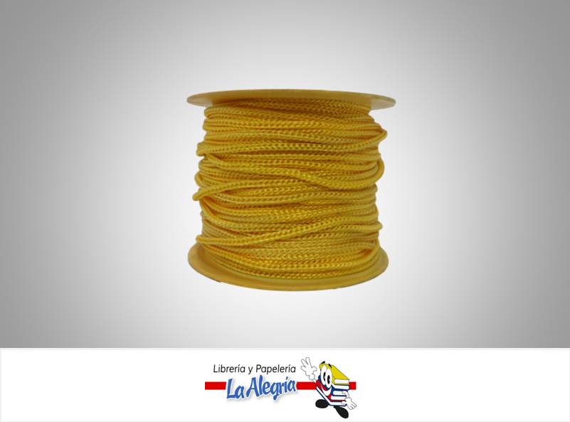 CORDON DE SEDA 3MM AMARILLO ARENA XMETRO MARCA S/M   