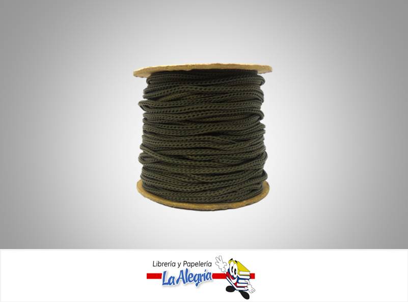 CORDON DE SEDA 3MM VERDE OLIVA XMETRO MARCA S/M   