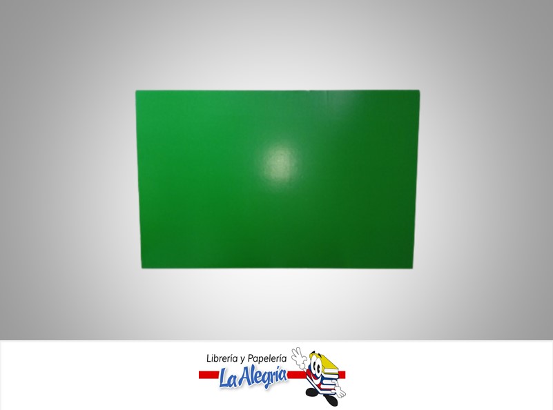 CARTULINA DOBLE FAZ 66X48CM VERDE ESMERALDA UND 273GR MARCA S/M