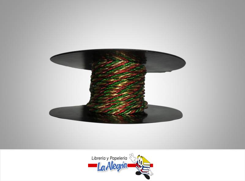 CORDON NAVIDENO 3MM DORADO/ROJO/VERDE XM MARCA BRIZOLARI   