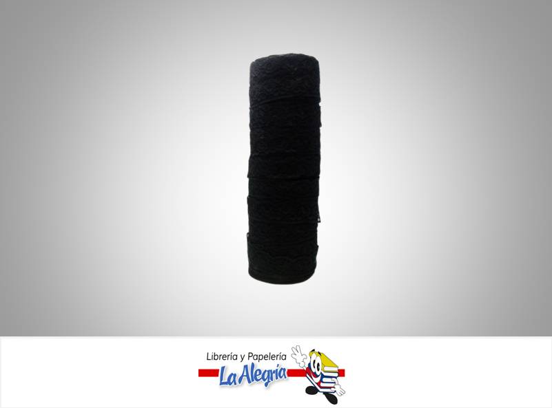 CINTA ENCAJE 27MM NEGRO XMETRO MARCA S/M   