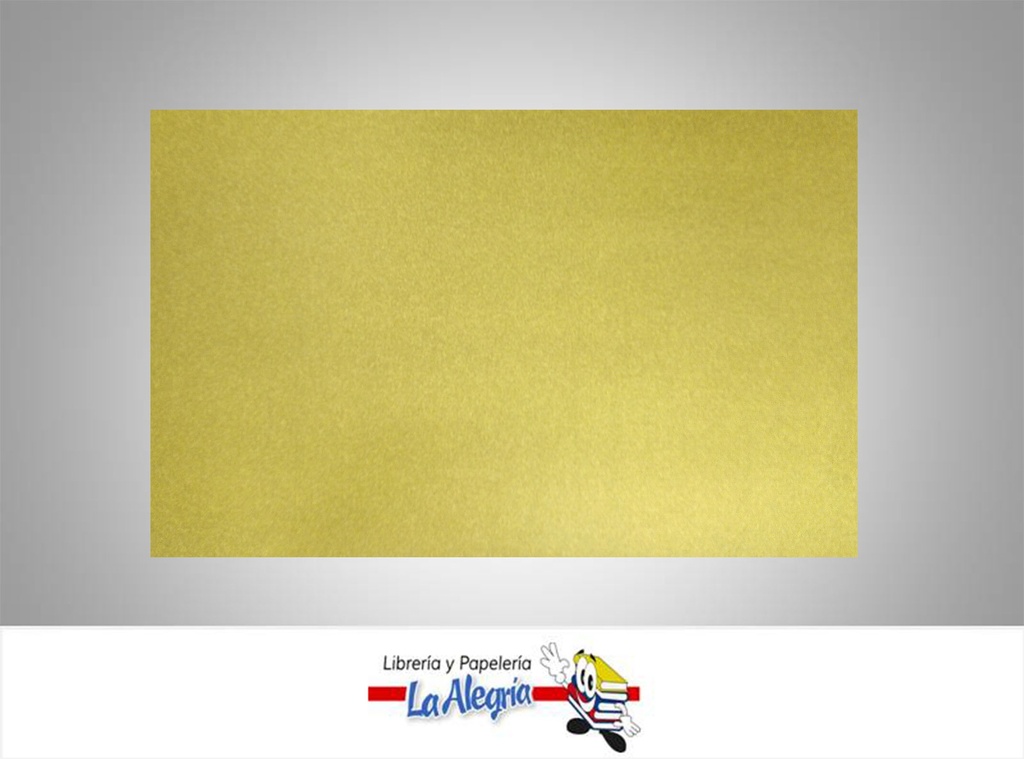 CARTULINA ESCARCHADA MICRO METALIZADA 50X70 CM DORADA UND 350GR MARCA S/M