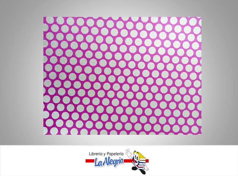 CARTULINA MICRO ESCARCHADA ESTAMPADA 50X70CM LUNAR MORADO UND MARCA S/M