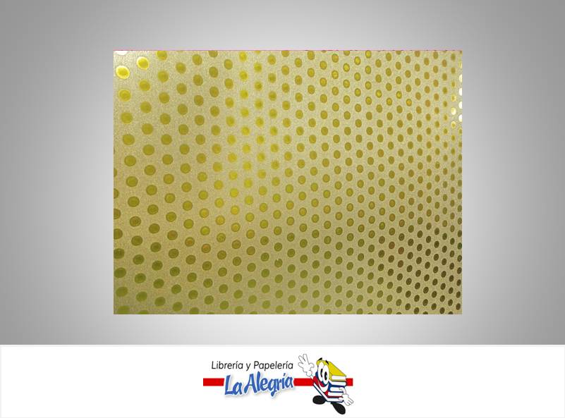 CARTULINA MICRO ESCARCHADA LUNAR AMARILLO UND MARCA S/M