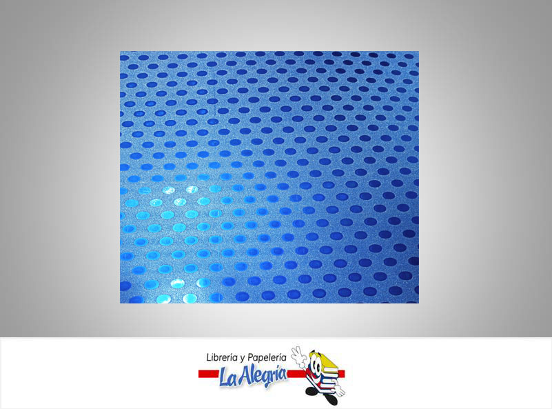 CARTULINA MICRO ESCARCHADA LUNAR AZUL REY UND MARCA S/M