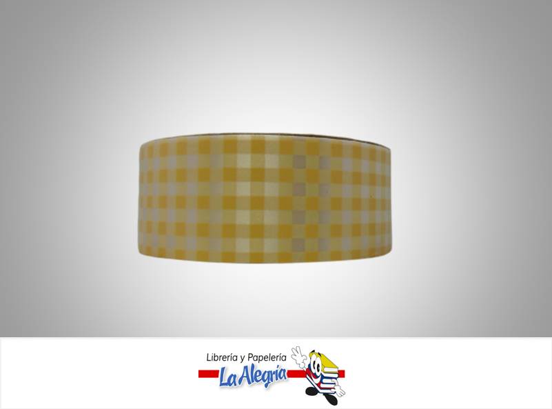 CINTA DECORADA 30MM BEIGE/CUADRO PLAT XM MARCA S/M   