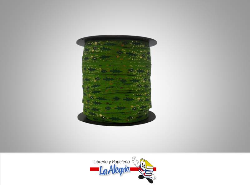 CINTA DECORADA 09MM VERDE/ARBOLITO XMT MARCA BOLIS   