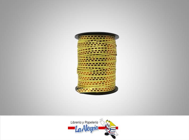 CINTA DECORADA 9MM BEIGE/LINEAS XMETRO MARCA BOLIS   