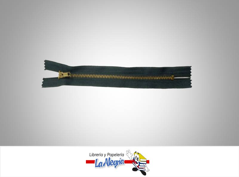 CIERRE METALICO 15CM GRIS PLOMO UND MARCA S/M   