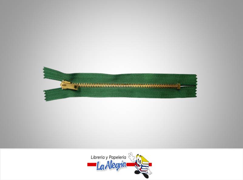 CIERRE METALICO 15CM VERDE NAVIDAD UND MARCA S/M   