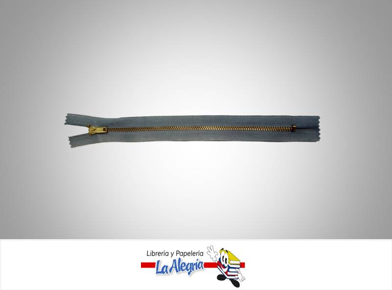 CIERRE METALICO 20CM GRIS UND MARCA S/M   