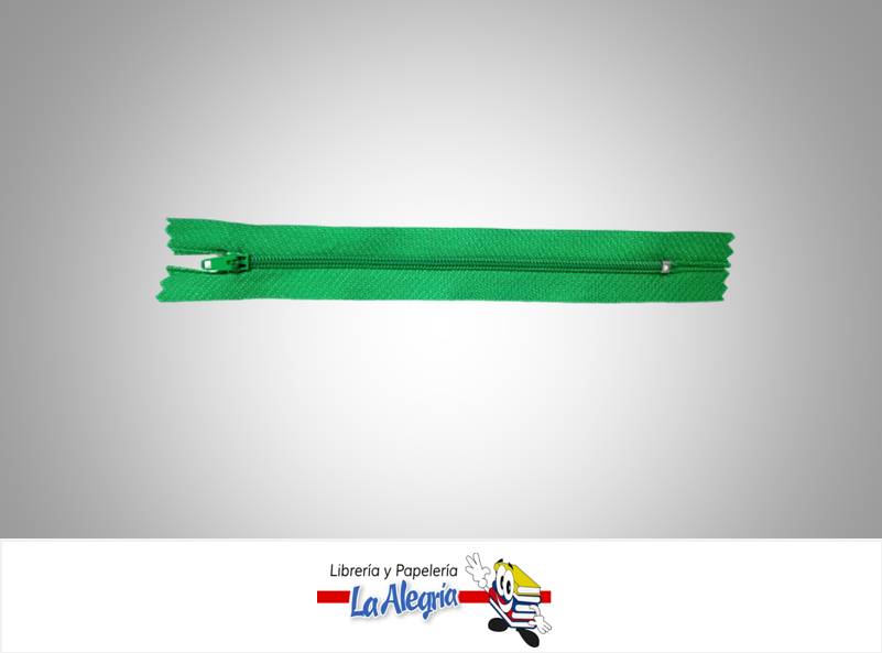 CIERRE PLASTICO 20CM VERDE GRAMA UND MARCA S/M   
