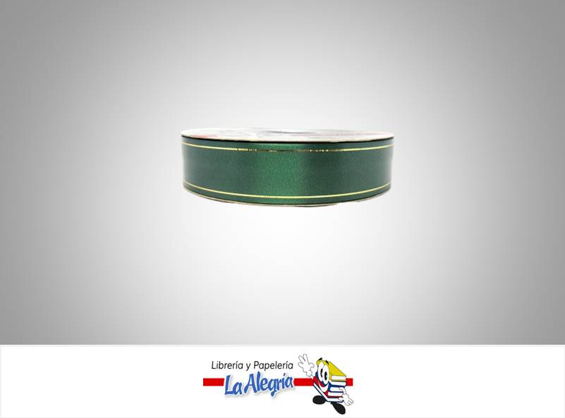 CINTA GLOREX 28MM LINEA DORADA VERDE XME MARCA BOLIS   
