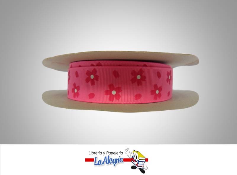 CINTA GROSS 22MM ROSADO/FLOR XMETRO MARCA S/M   
