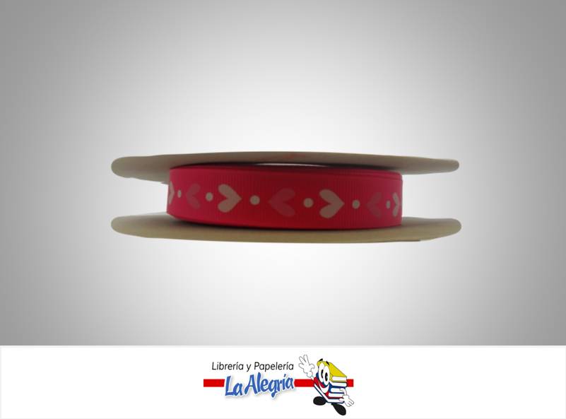 CINTA GORSS 16MM FUCSIA/CORAZON XMETRO MARCA S/M   