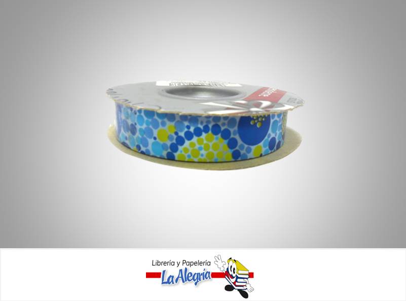 CINTA DECORADA 20MM AZUL CELESTE XMETRO MARCA S/M   