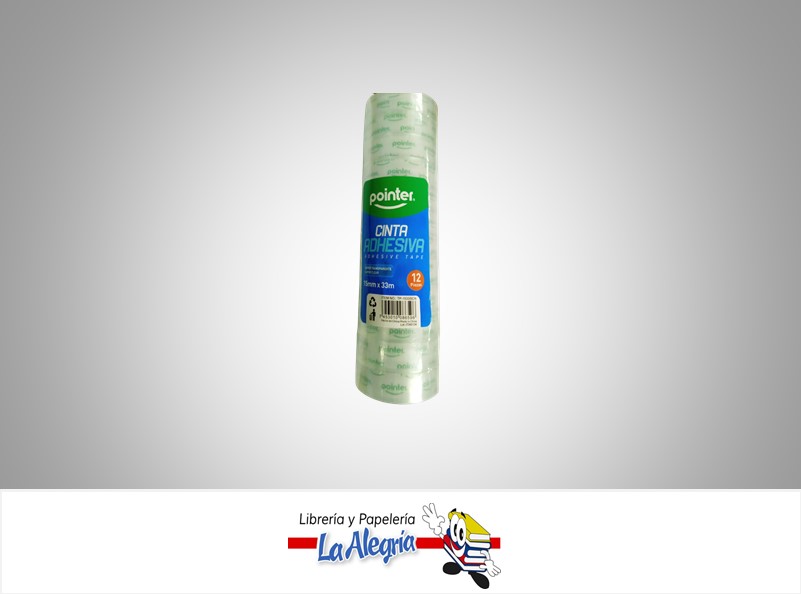CINTA ADHESIVA TRANSPARENTE 15MMX33M UND MARCA POINTER
