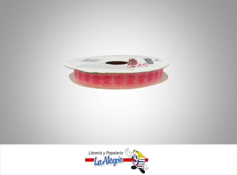 CINTA TULL ESTAMP 9MM ROSA/CORA R XMETRO MARCA S/M   