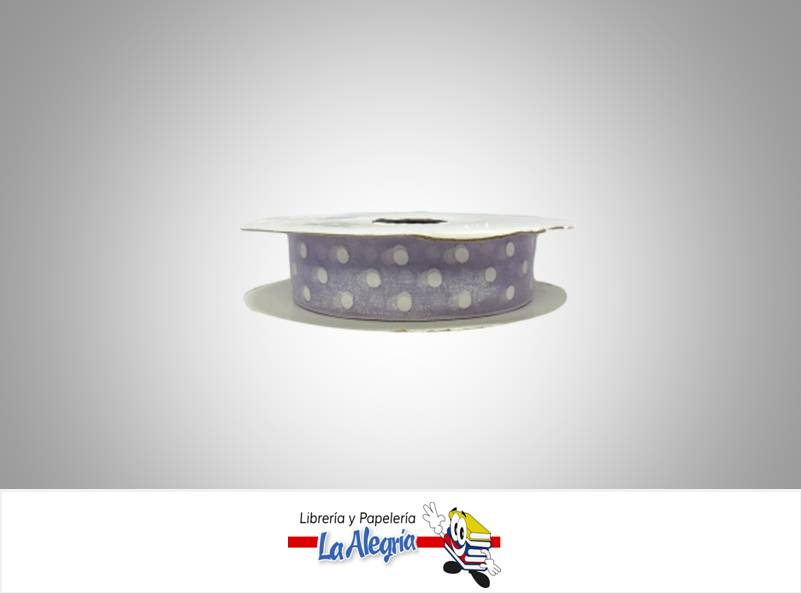 CINTA TULL ESTAMP 25MM LILA L/B XMETRO MARCA S/M   