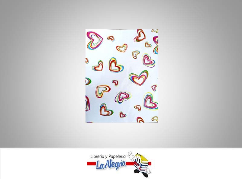 PAPEL CELOFAN CORAZON LATIDO X METRO MARCA S/M   