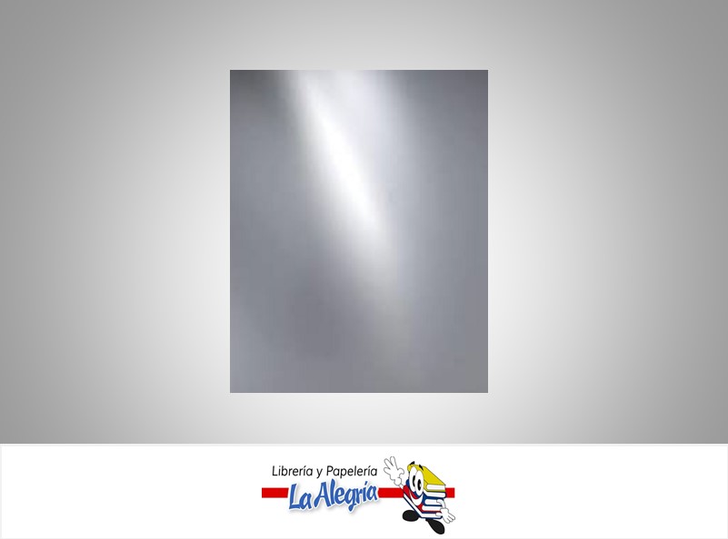 CARTULINA METALIZADA 21X29.5CM PLATA UND MARCA S/M