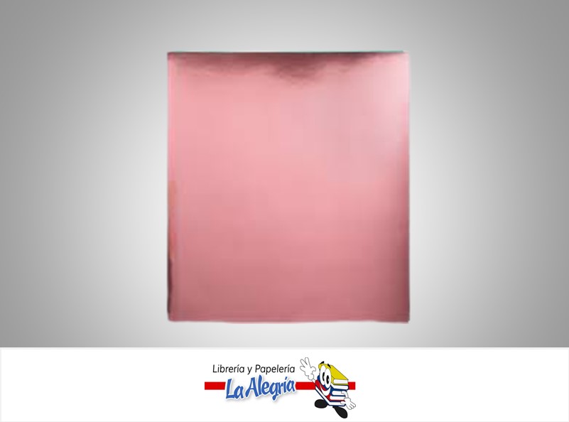 CARTULINA METALIZADA 21X29.5 CM ROSADA UND MARCA S/M