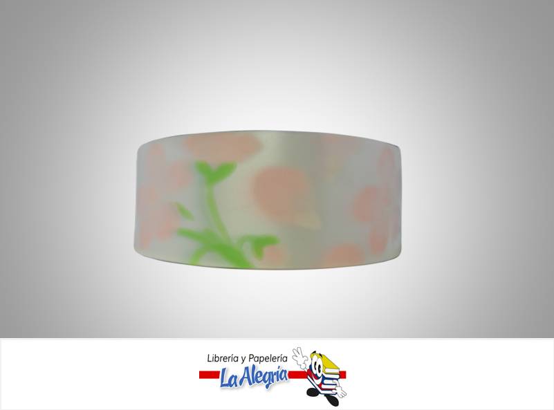CINTA DECORATIVA 5OMM ROSADO/FLOR XM MARCA BOLIS   