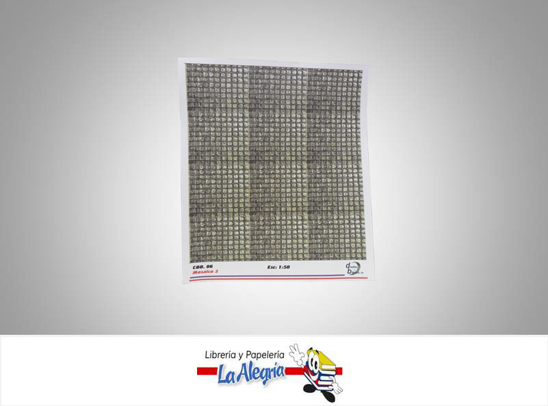 TEXTURA P/MAQUETA MOSAICO 2 ESC 1:50 UND MARCA DISEÑOS EN BLANCO   
