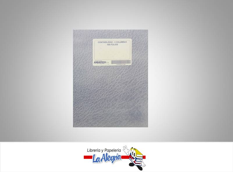 LIBRO DE CONTABILIDAD 3 COLUMNAS 100 FOLIOS MARCA AMAPEDI