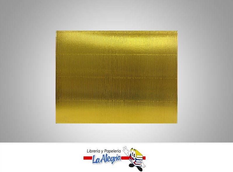 CARTON CORRU/METALIZADO 23X25CM ORO UND MARCA S/M   