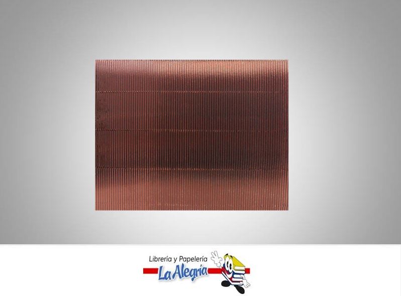 CARTON CORRU/METALIZADO 32X25CM MARRON U MARCA S/M   