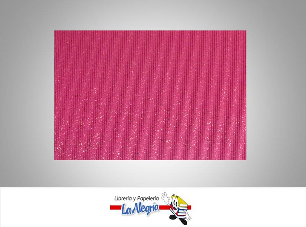 CARTON CORRUGADO ESCARCHADO 50X70 CM FUCSIA MARCA S/M