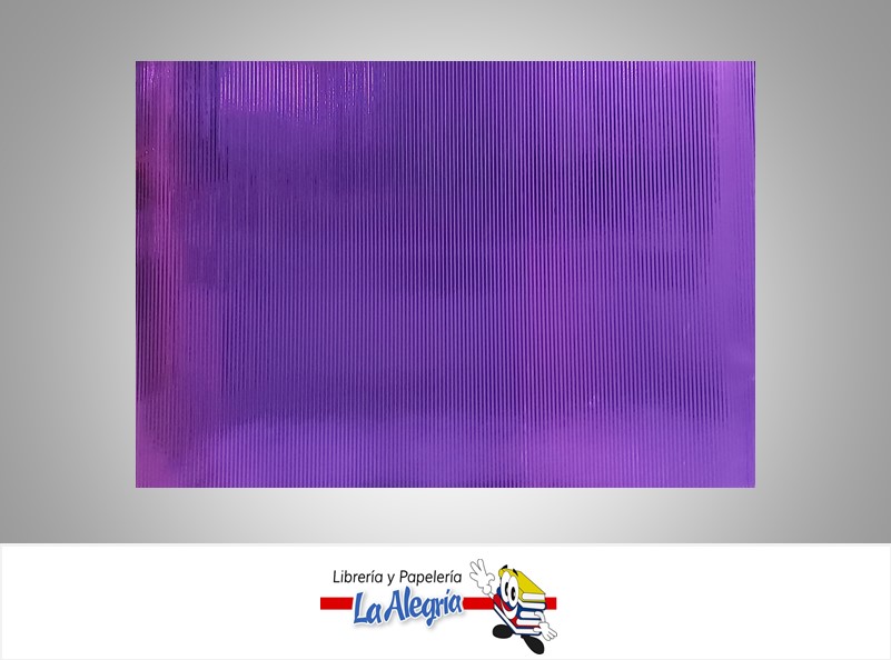 CARTON CORRUGADO METALICO 50X70 CM MORADO UND MARCA S/M