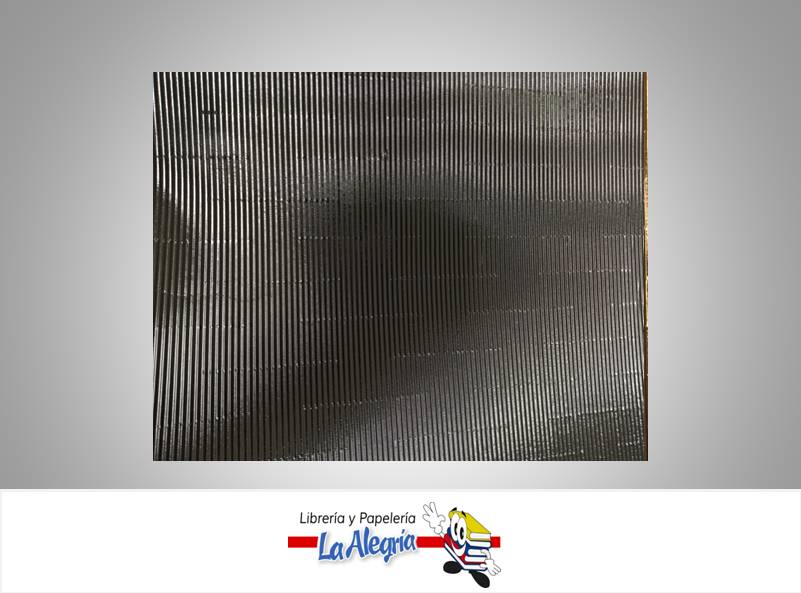 CARTON CORRUGADO METALICO 50X70 CM NEGRO UN MARCA S/M
