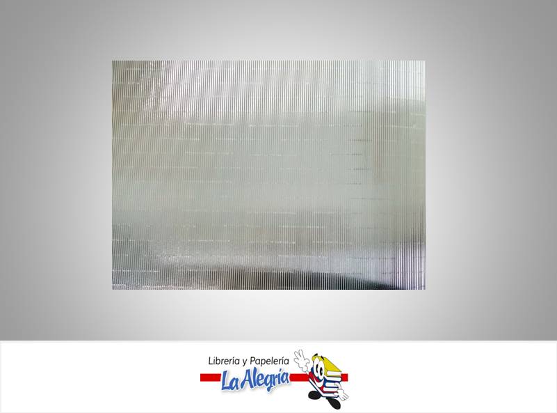 CARTON CORRUGADO METALICO 50X70 CM PLATA UND MARCA S/M