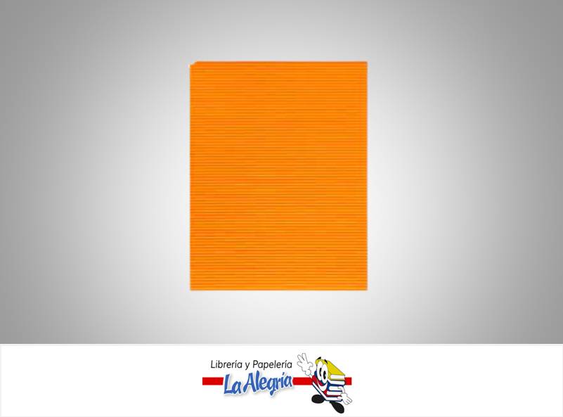 CARTON CORRUGADO NEON 50X70CM NARANJA UN MARCA S/M   