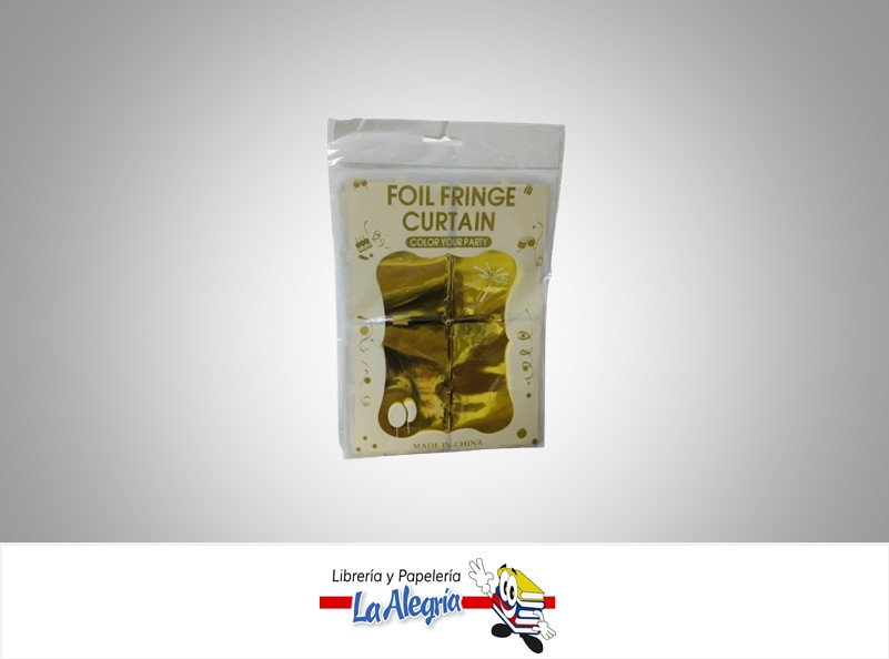 CORTINA FOIL 2X1MT CUADRO DORADO MARCA S/M