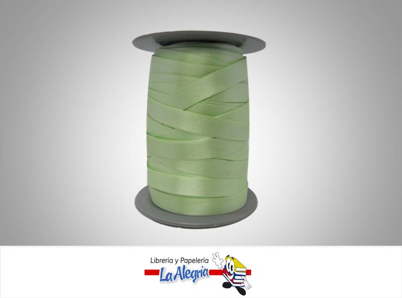 CINTA RASO 12MM VERDE MENTA XMETRO MARCA S/M   