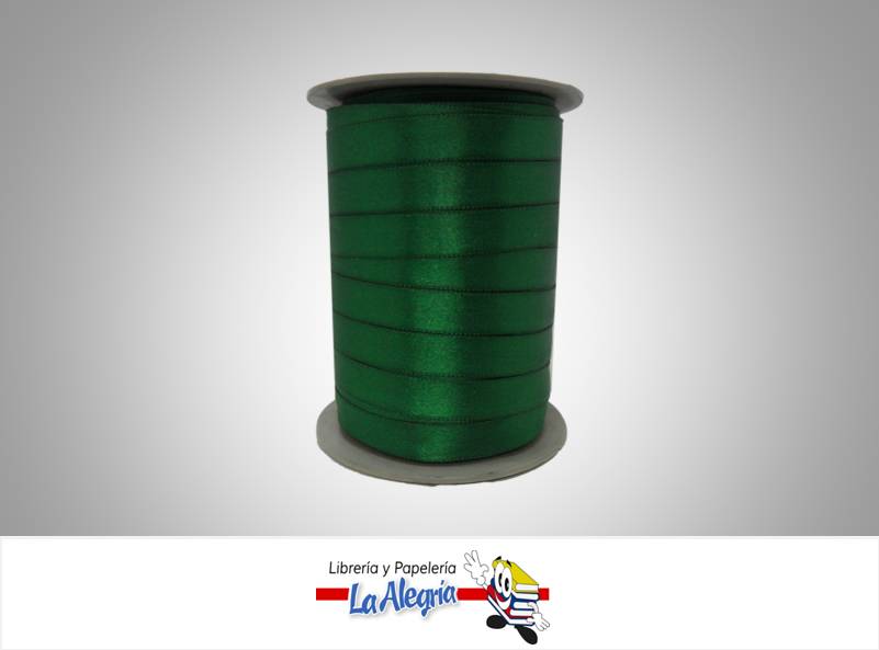 CINTA RASO 12MM VERDE NAVIDAD XMETRO MARCA S/M   