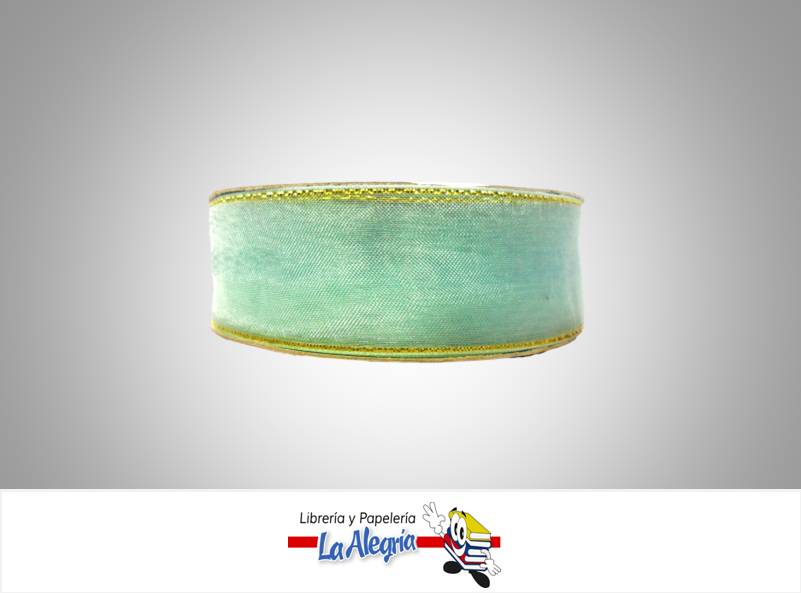 CINTA ORGANZA B/D 25MM TURQUESA XMETRO MARCA S/M   