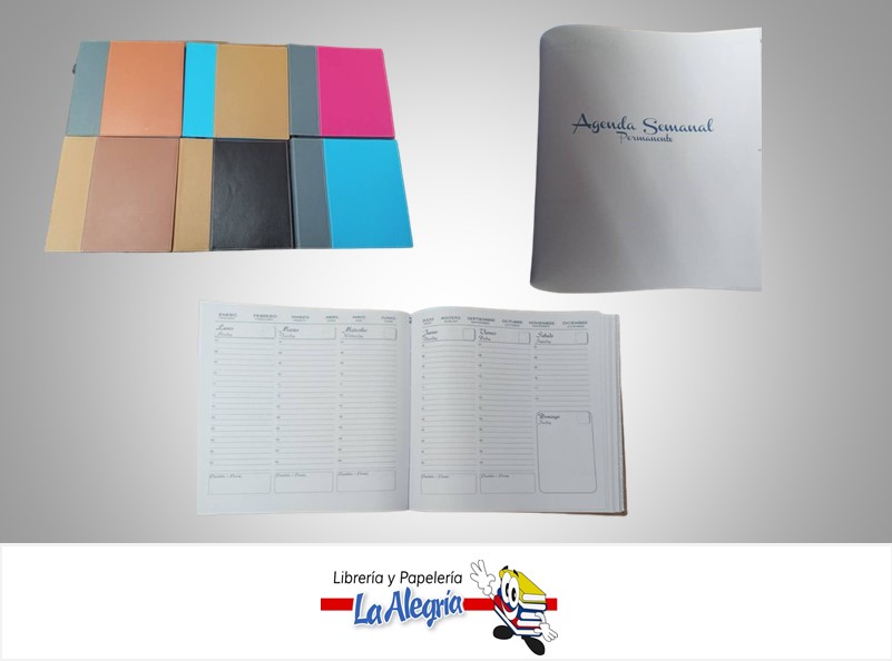 AGENDA SEMANAL PERMANENTE 21X21CM UN MARCA EDICIONES DIR