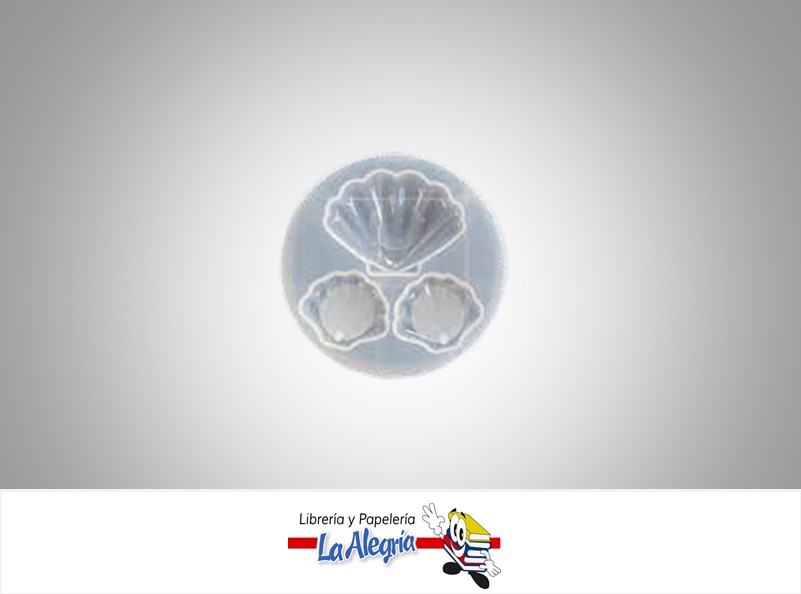MOLDE DE SILICON P/RESINA 3 CONCHAS MAR MARCA DAZAGUI   